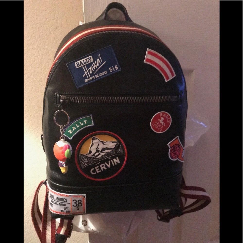 Bally backpack with patches